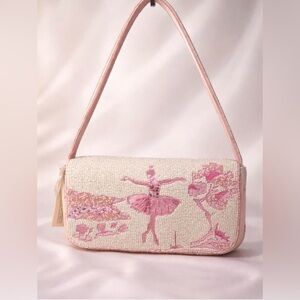 Pink Ballerina & Swan Beaded Bag